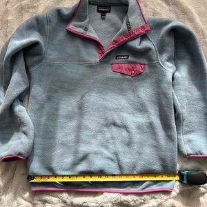 Patagonia Synchilla Light Blue and Pink Snap-T Fleece